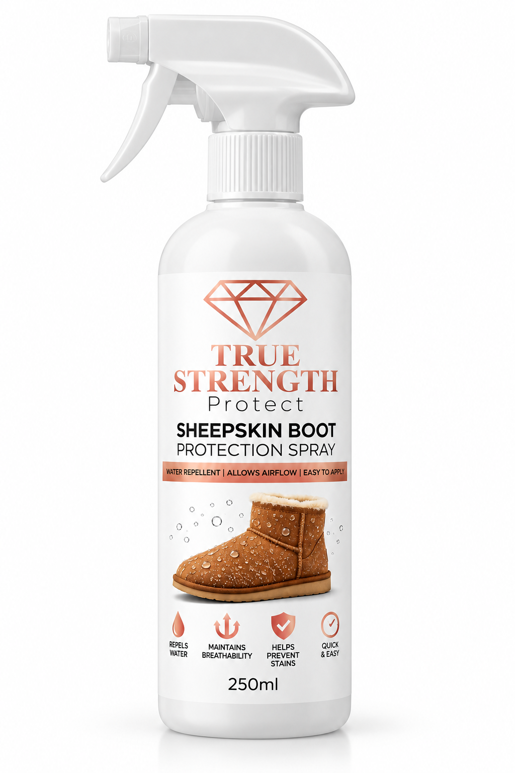 True Strength Sheepskin Boot Protection Spray Water Repellent 250ml